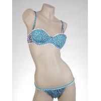 Ladies Woven Printing Padded Bra & Brief
