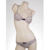Ladies Woven Printing Padded Bra & Brief